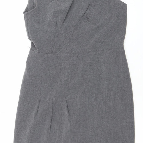 Et Vous Women’s Grey Size 12 Sleeveless Sheath Work Dress