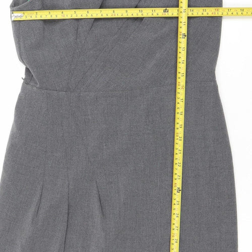 Et Vous Women’s Grey Size 12 Sleeveless Sheath Work Dress