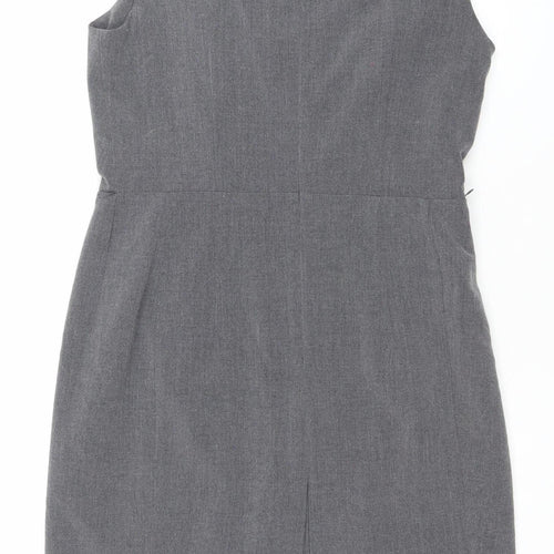Et Vous Women’s Grey Size 12 Sleeveless Sheath Work Dress