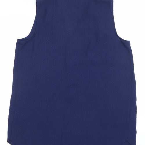 Bonmarche Womens Blue Size 14 Sleeveless Tank Top Polyester