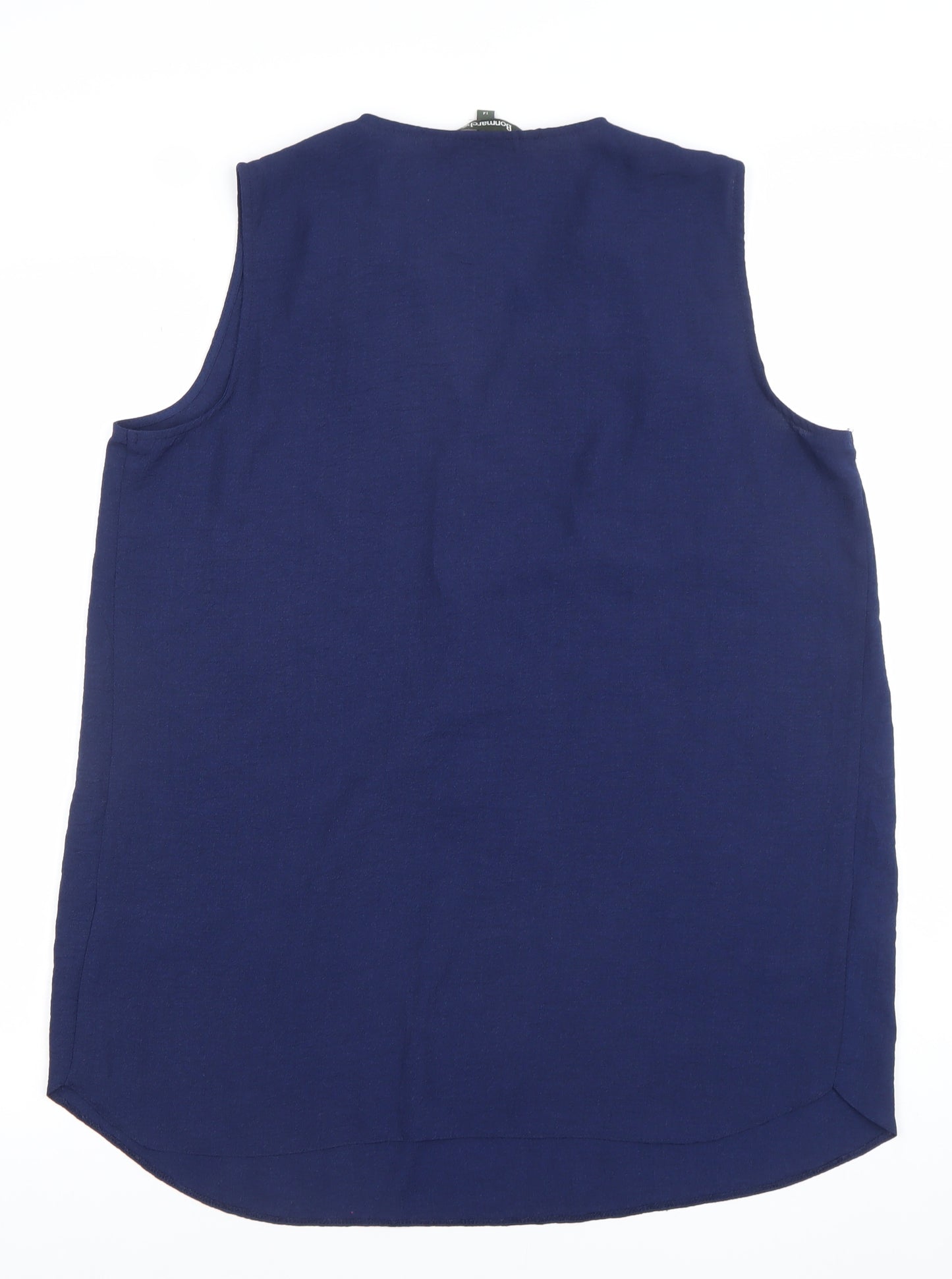 Bonmarche Womens Blue Size 14 Sleeveless Tank Top Polyester