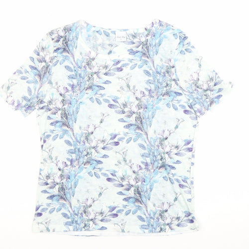 Stock Shop Women’s Multicoloured Floral Rhinestone T-Shirt Size S
