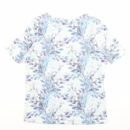 Stock Shop Women’s Multicoloured Floral Rhinestone T-Shirt Size S