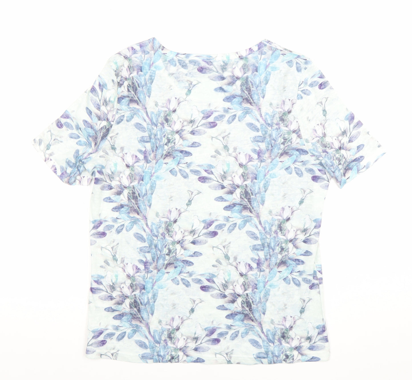 Stock Shop Women’s Multicoloured Floral Rhinestone T-Shirt Size S