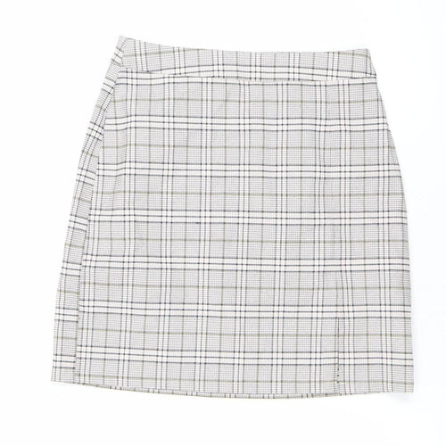 New Look Women’s Multicoloured Size 8 Check Pencil Skirt
