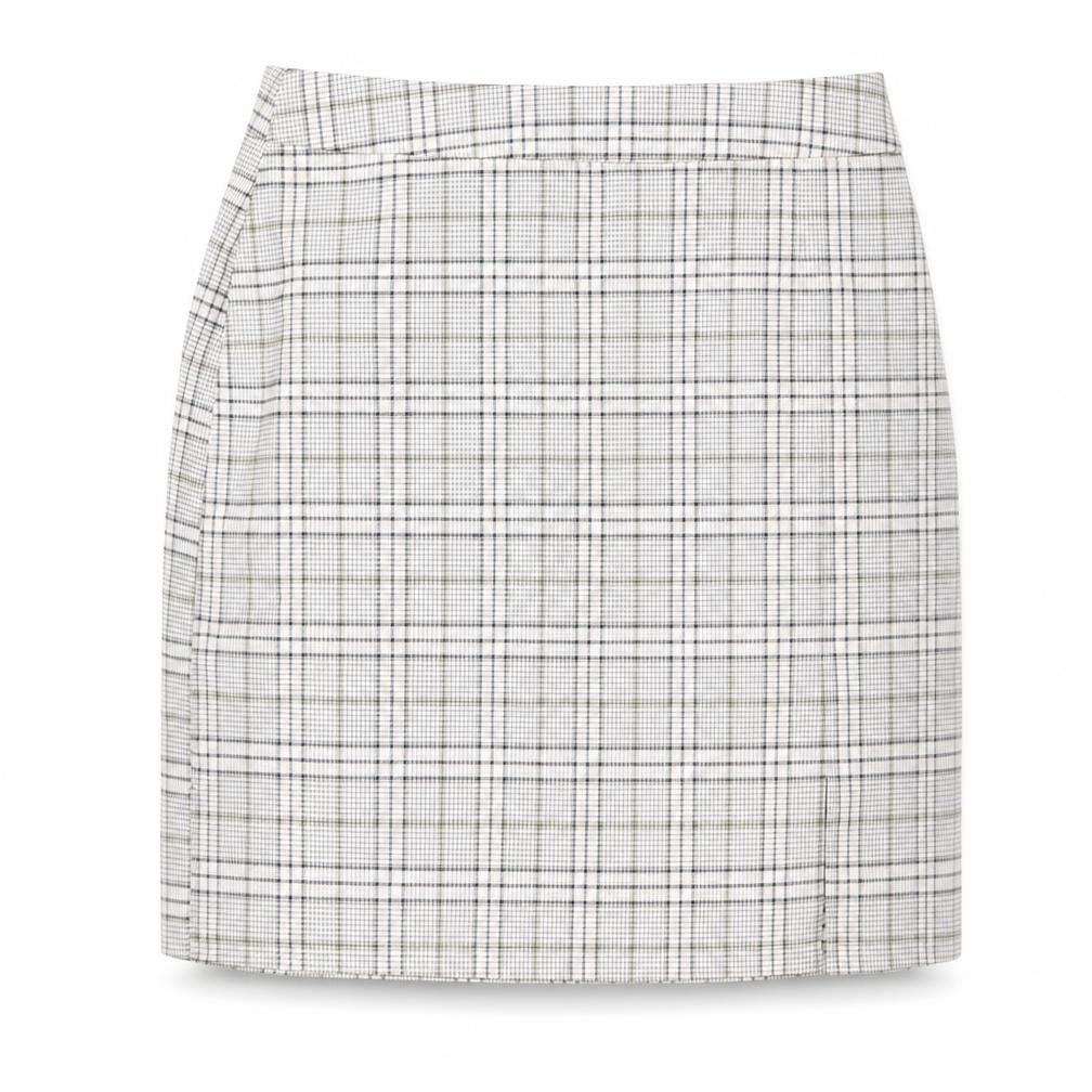Front view of New Look Women’s Multicoloured, size UK 8, Check Pencil Skirt