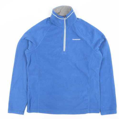 Craghoppers Men’s Blue Fleece Sweatshirt Size S 1/2 Zip Pullover