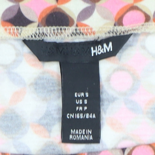H&M Women’s Multicoloured Geometric Tunic Blouse Size 8