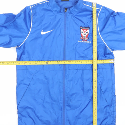 Nike Boys Blue Track Jacket 12-13 Years York City Foundation Sports Zip