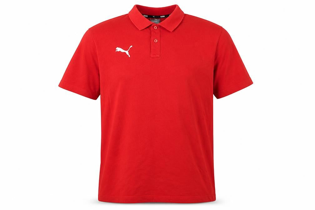 Puma Men’s Red Polo Shirt L Personal Trainer Logo Cotton Blend
