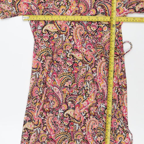 Next Womens Multicoloured Paisley Wrap Dress Size 6