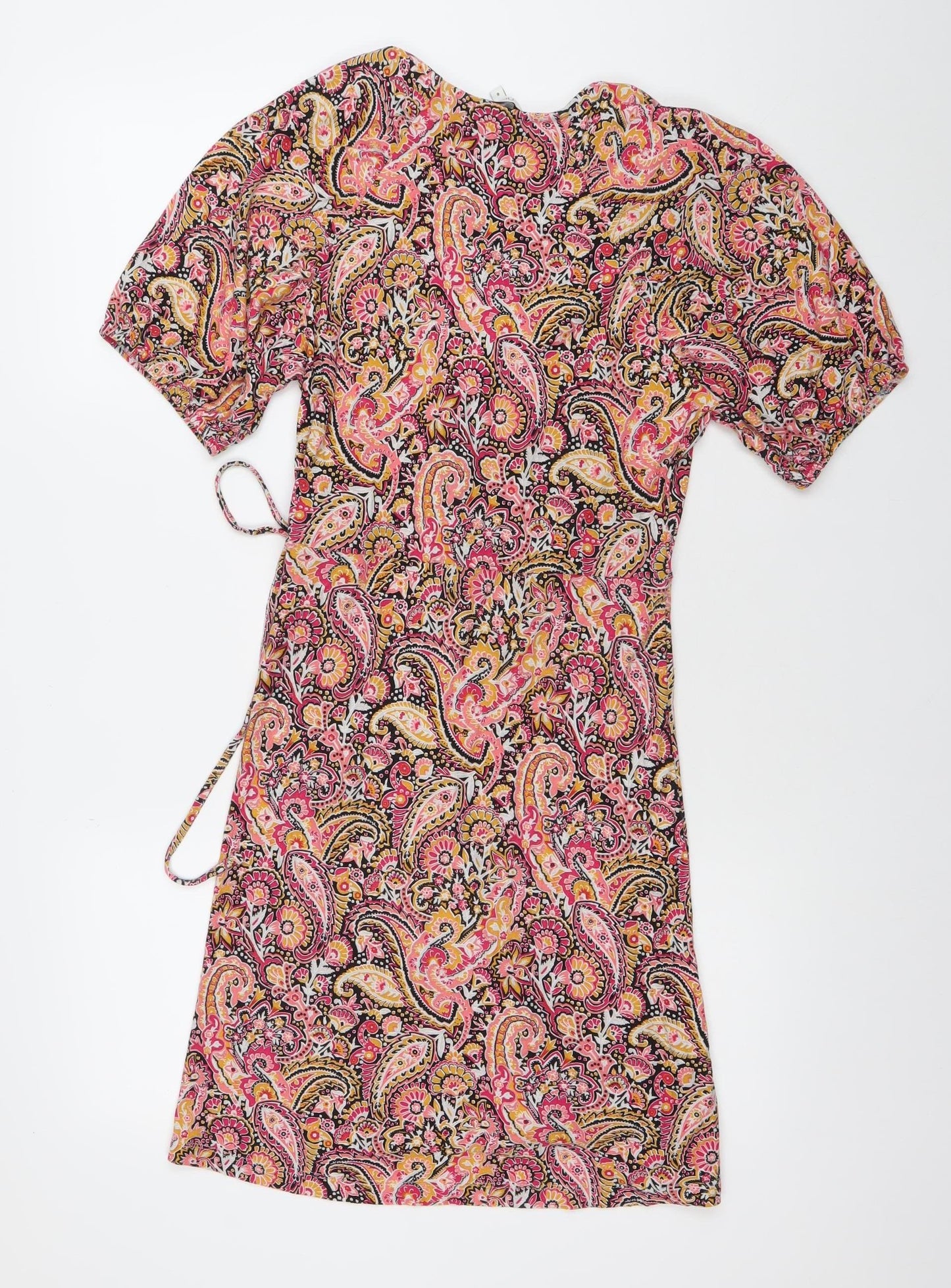 Next Womens Multicoloured Paisley Wrap Dress Size 6