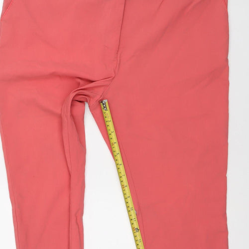 Papaya Weekend Womens Pink Straight Leg Trousers Size 18 Viscose Blend