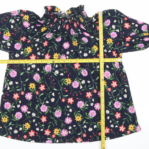 Pebble Bay Womens Multicoloured Floral Blouse Size 12 Tunic Top