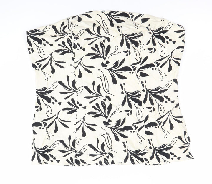 Marks and Spencer Womens Black White Floral Sleeveless Blouse Size 18