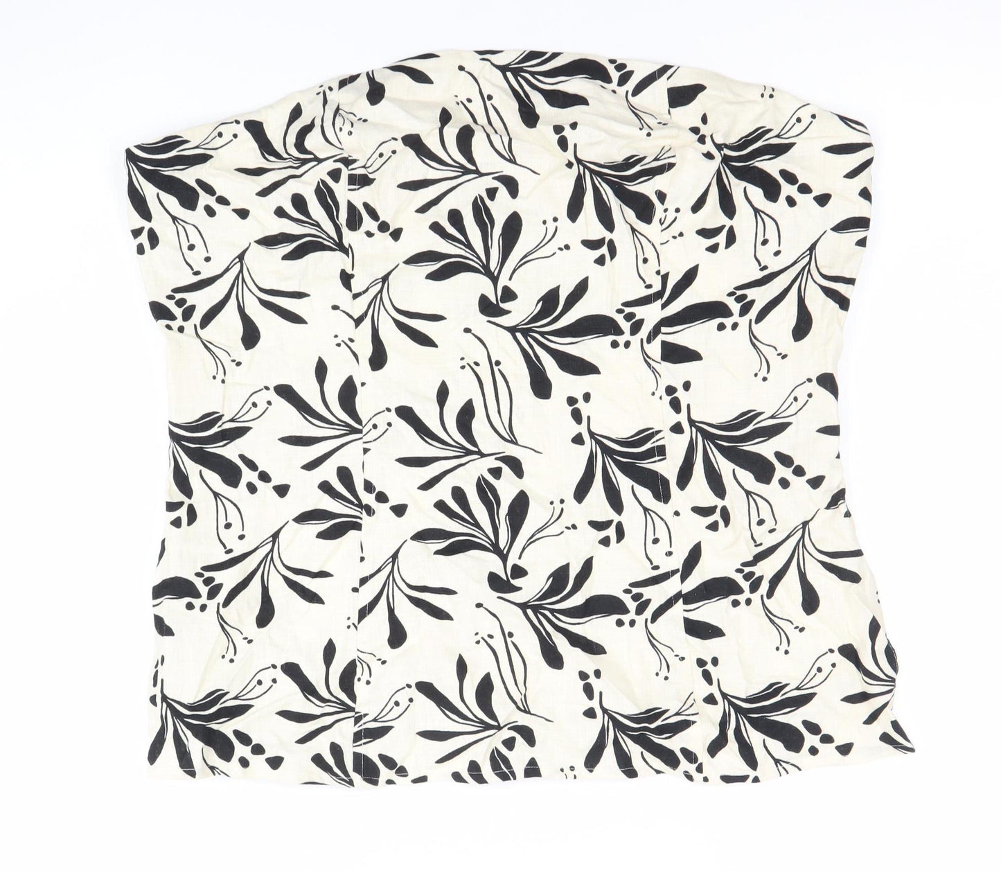 Marks and Spencer Womens Black White Floral Sleeveless Blouse Size 18