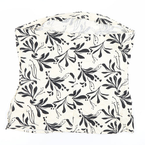 Marks and Spencer Womens Black White Floral Sleeveless Blouse Size 18