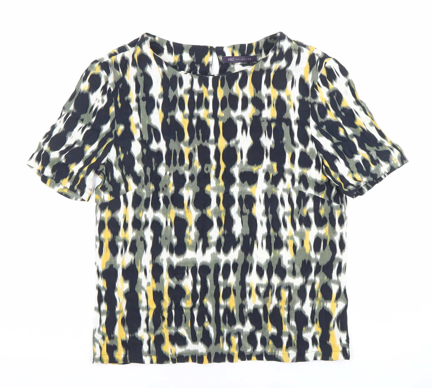 Marks and Spencer Women’s Multicoloured Blouse Size 6 Short Sleeve