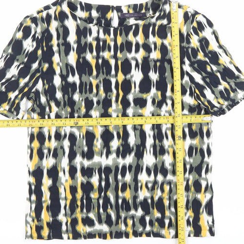 Marks and Spencer Women’s Multicoloured Blouse Size 6 Short Sleeve