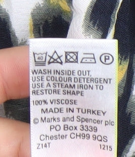Marks and Spencer Women’s Multicoloured Blouse Size 6 Short Sleeve