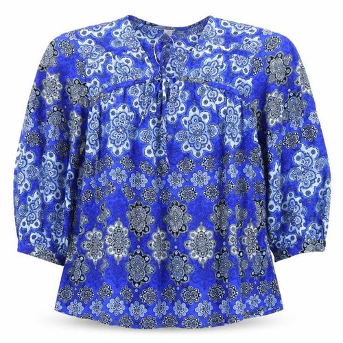 Marks and Spencer Women’s Blue Floral Tunic Blouse Size 8