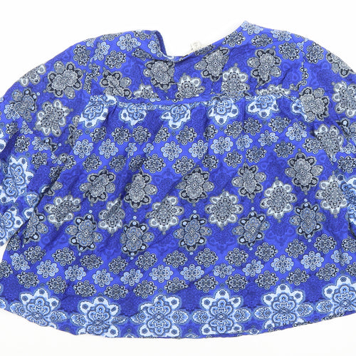 Marks and Spencer Women’s Blue Floral Tunic Blouse Size 8