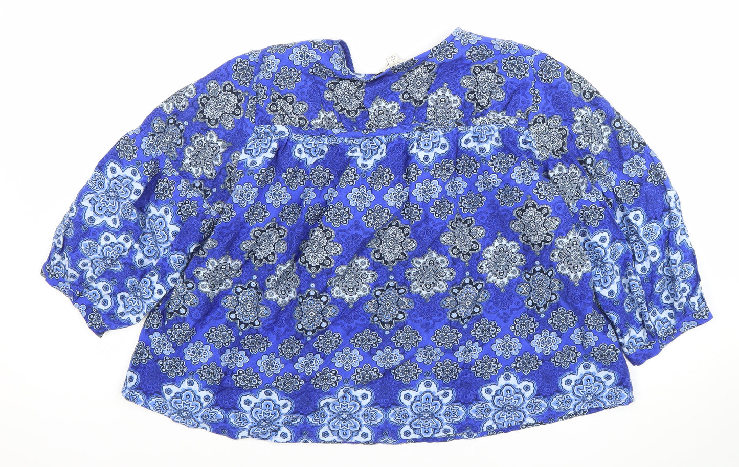 Marks and Spencer Women’s Blue Floral Tunic Blouse Size 8