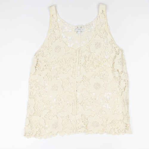 Look Women’s Ivory Lace Crochet Tank Camisole Top Size M
