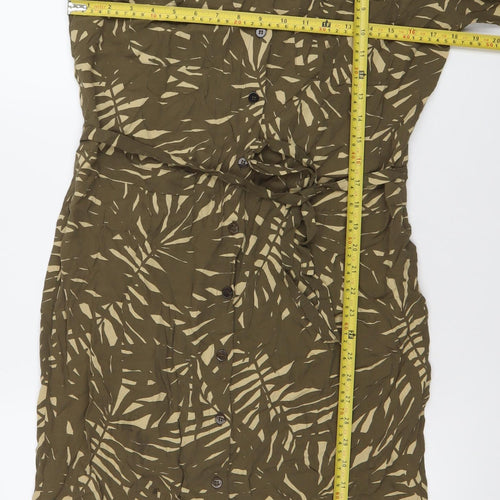Artigiano Women’s Green Shirt Dress Size 12 Viscose Midi Casual