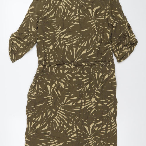Artigiano Women’s Green Shirt Dress Size 12 Viscose Midi Casual