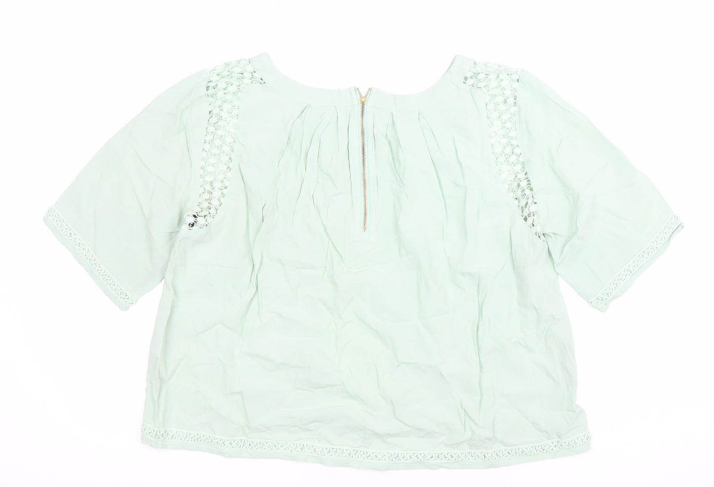 Warehouse Women’s Green Crochet Lace Blouse Size 12