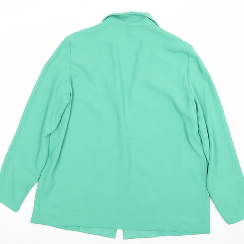 Topshop Women’s Green Size 12 Shawl Collar Blazer Jacket