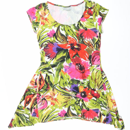 Wallis Women’s Multicoloured Floral Asymmetric Knee Dress M
