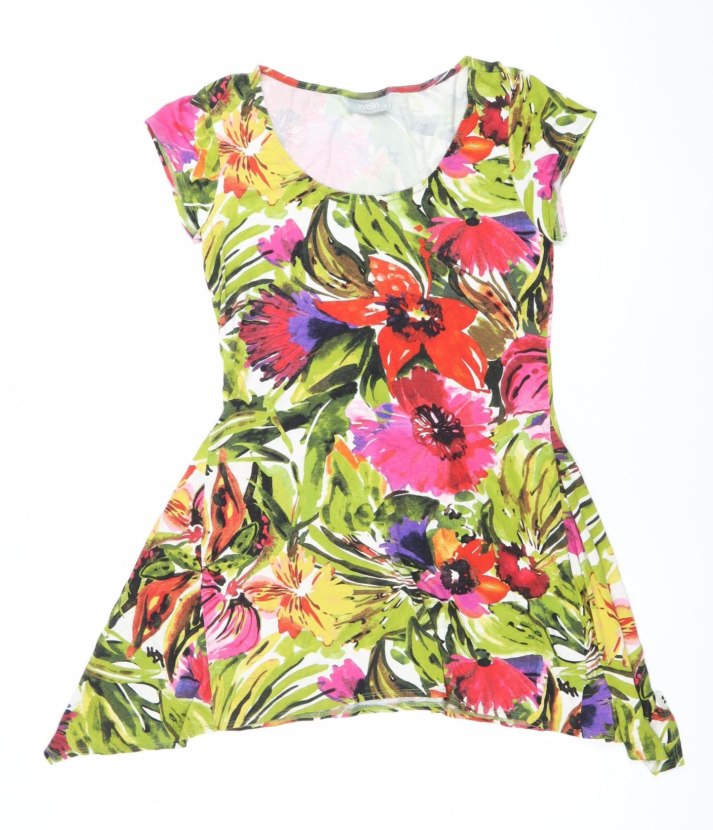 Wallis Women’s Multicoloured Floral Asymmetric Knee Dress M