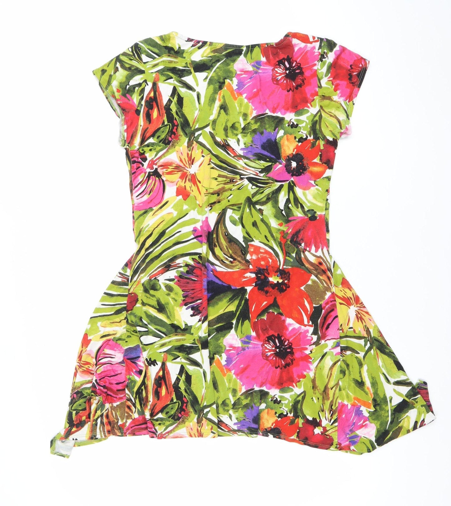 Wallis Women’s Multicoloured Floral Asymmetric Knee Dress M