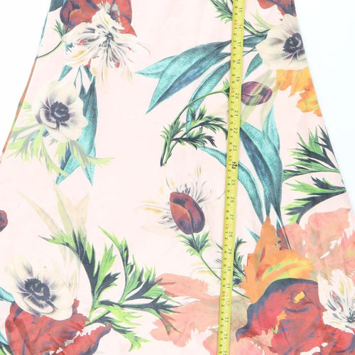 Splash Womens Multicoloured Floral Sheath Dress Size 8 V-Neck Sleeveless