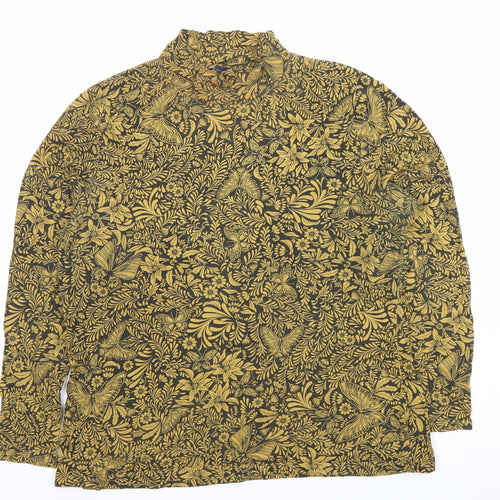Marks and Spencer Womens Multicoloured Size 18 Floral Butterfly Tunic Blouse Long Sleeve