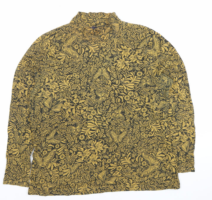 Marks and Spencer Womens Multicoloured Size 18 Floral Butterfly Tunic Blouse Long Sleeve