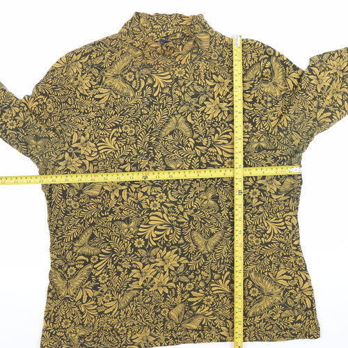 Marks and Spencer Womens Multicoloured Size 18 Floral Butterfly Tunic Blouse Long Sleeve