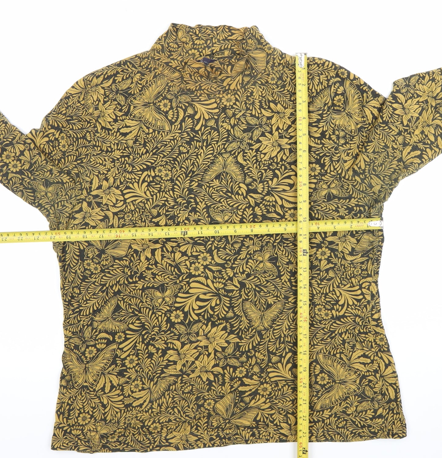 Marks and Spencer Womens Multicoloured Size 18 Floral Butterfly Tunic Blouse Long Sleeve