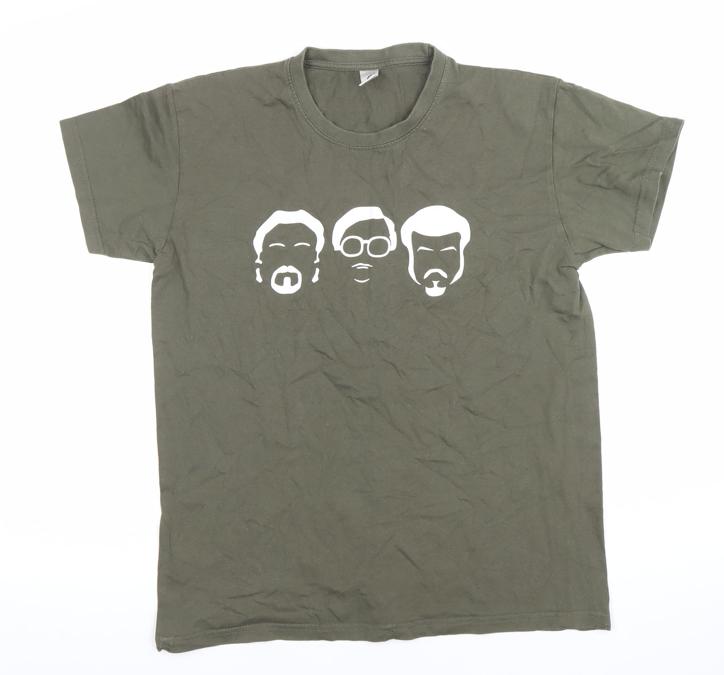 SOL'S Men Green Small Graphic Print Cotton Crew Neck T-Shirt