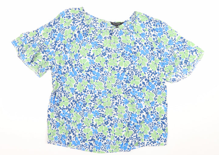 Peacocks Women’s Multicoloured Floral Blouse Size 10 Viscose Top