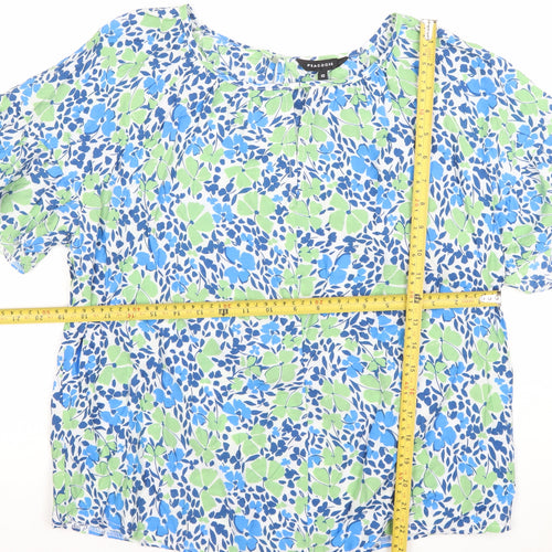 Peacocks Women’s Multicoloured Floral Blouse Size 10 Viscose Top