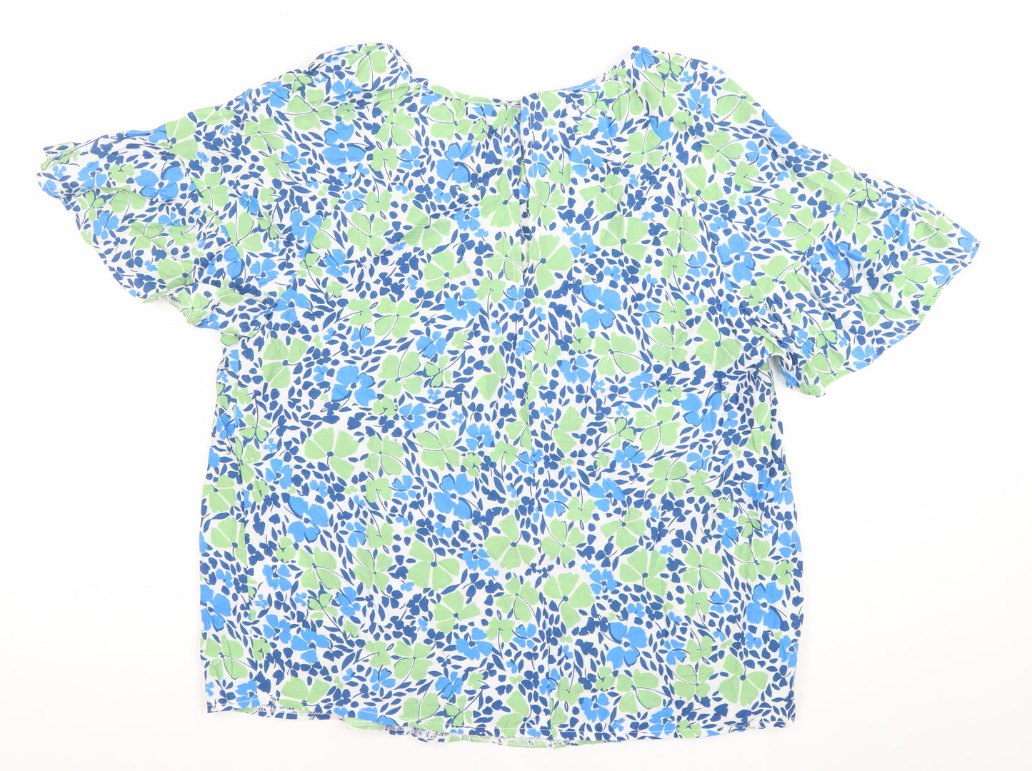 Peacocks Women’s Multicoloured Floral Blouse Size 10 Viscose Top