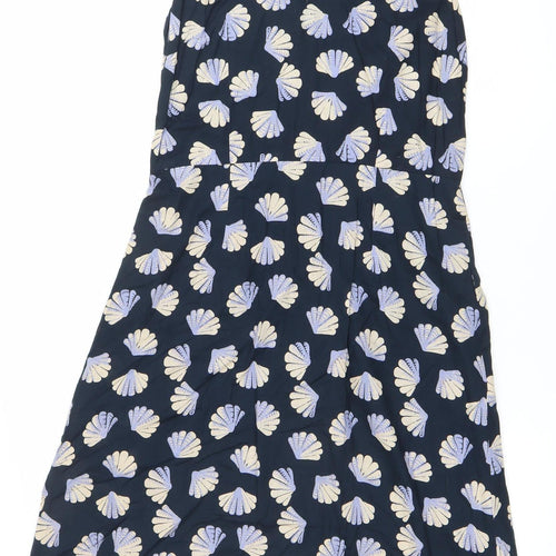 Great Plains Women Blue Knee Length Sleeveless A-Line Dress M