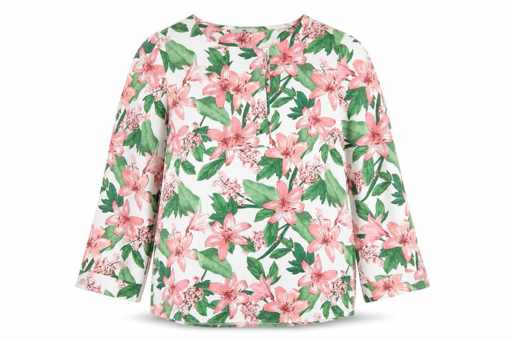 TU Women’s Multicoloured Floral Blouse Size 10 Long Sleeve Tunic