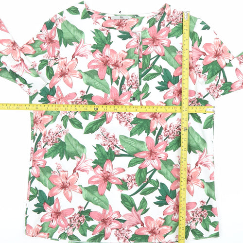 TU Women’s Multicoloured Floral Blouse Size 10 Long Sleeve Tunic
