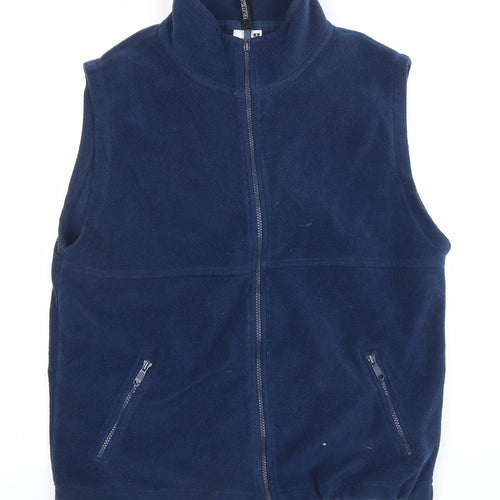 Fruit of the Loom Men's Blue Fleece Waistcoat Bodywarmer S