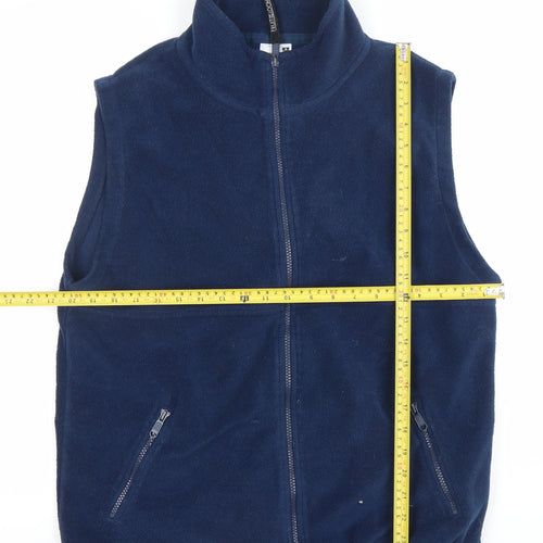 Fruit of the Loom Men's Blue Fleece Waistcoat Bodywarmer S
