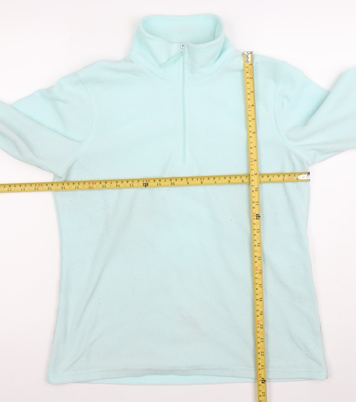 Mountain Warehouse Womens Blue Fleece Sweatshirt M Half Zip Long Sleeve